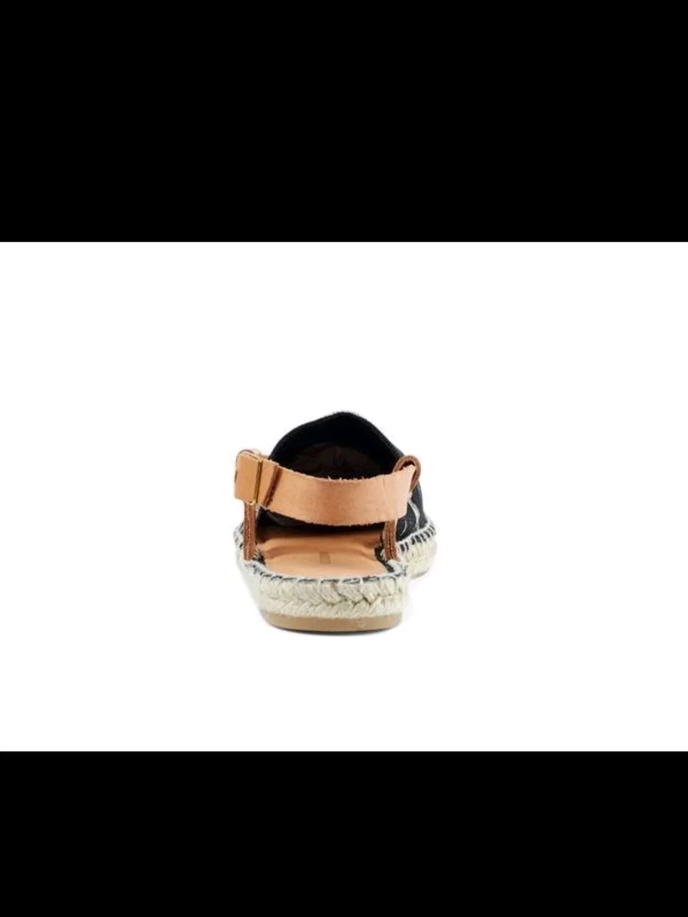 Matt Bernson 'Toro' Black Stripe Espadrille, Memory Foam, Leather Strap, 6